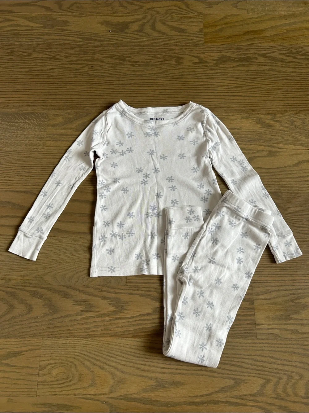 Old Navy Kids Set: White Snowflake & Blue Polar Bear Pajamas